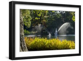 Kew Autumn Lake 1-Charles Bowman-Framed Photographic Print