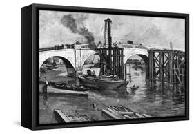 Kew Bridge Goes-Warwick Goble-Framed Stretched Canvas