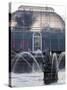 Kew Gardens Fountain-Charles Bowman-Stretched Canvas