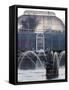 Kew Gardens Fountain-Charles Bowman-Framed Stretched Canvas