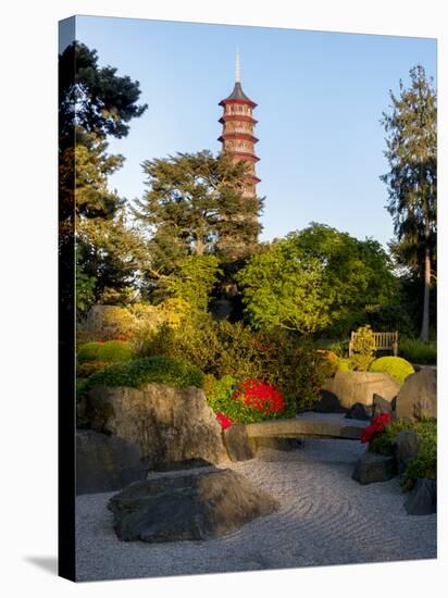 Kew Gardens Pagoda-Charles Bowman-Stretched Canvas