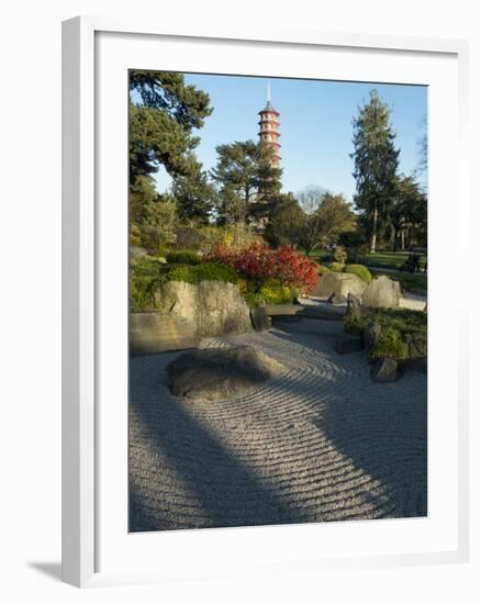 Kew Japanese Pagoda-Charles Bowman-Framed Photographic Print