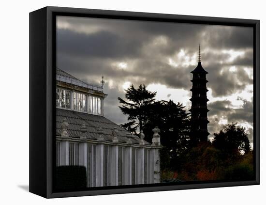 Kew Pagoda Sky-Charles Bowman-Framed Stretched Canvas