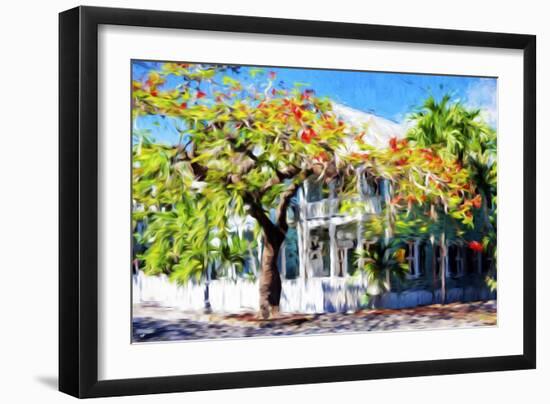 Kew West Cottage - In the Style of Oil Painting-Philippe Hugonnard-Framed Giclee Print