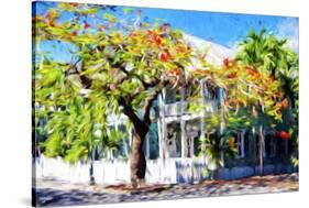 Kew West Cottage - In the Style of Oil Painting-Philippe Hugonnard-Stretched Canvas