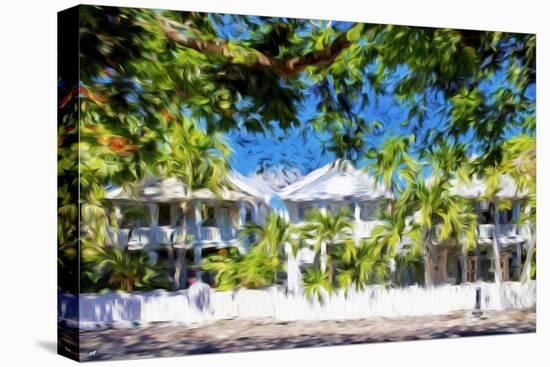 Kew West Cottages - In the Style of Oil Painting-Philippe Hugonnard-Stretched Canvas