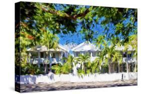 Kew West Cottages - In the Style of Oil Painting-Philippe Hugonnard-Stretched Canvas