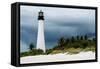 Key Biscayne Light House during a Tropical Storm - Miami - Florida-Philippe Hugonnard-Framed Stretched Canvas