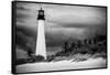 Key Biscayne Light House during a Tropical Storm - Miami - Florida-Philippe Hugonnard-Framed Stretched Canvas