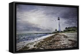 Key Biscayne Lighthouse-Barbara Simmons-Framed Stretched Canvas
