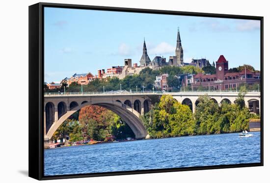 Key Bridge Washington Dc Potomac River-BILLPERRY-Framed Stretched Canvas