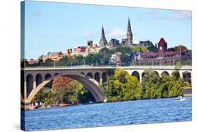 Key Bridge Washington Dc Potomac River-BILLPERRY-Stretched Canvas