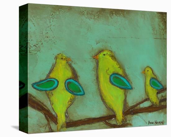 Key Lime Finches II-Anne Hempel-Stretched Canvas