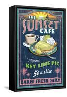 Key Lime Pie - Vintage Sign-Lantern Press-Framed Stretched Canvas