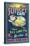 Key Lime Pie - Vintage Sign-Lantern Press-Stretched Canvas