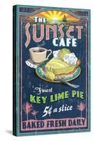 Key Lime Pie - Vintage Sign-Lantern Press-Stretched Canvas