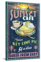 Key Lime Pie - Vintage Sign-Lantern Press-Stretched Canvas