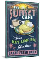 Key Lime Pie - Vintage Sign-Lantern Press-Mounted Art Print