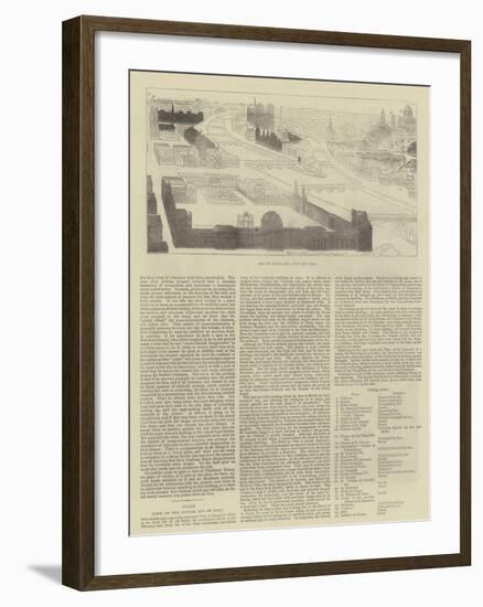 Key to Bird's Eye View of Paris-null-Framed Giclee Print