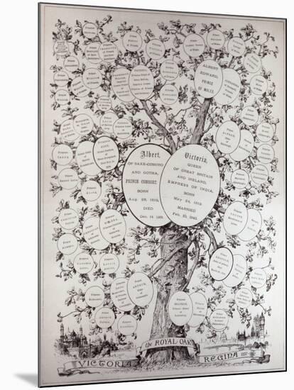 Key to Genealogical Tree, Showing the Descendants of Her Majesty Queen Victoria-null-Mounted Giclee Print