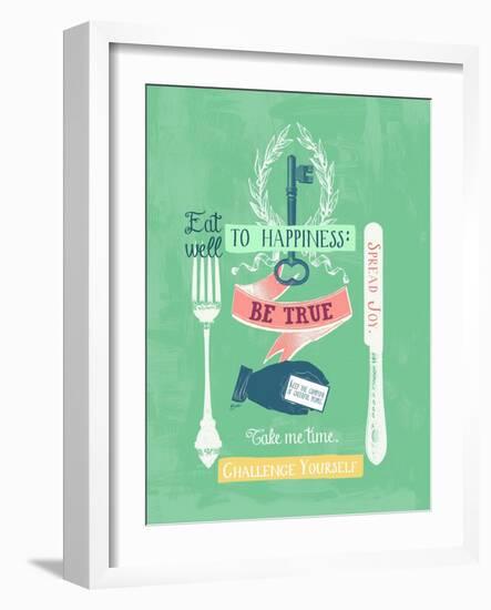 Key to Happiness-Bella Dos Santos-Framed Art Print