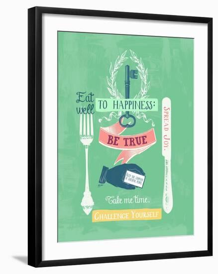 Key to Happiness-Bella Dos Santos-Framed Art Print