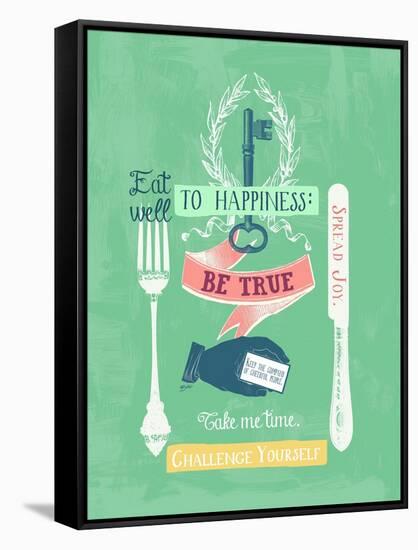 Key to Happiness-Bella Dos Santos-Framed Stretched Canvas