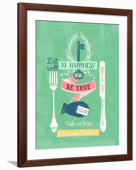 Key to Happiness-Bella Dos Santos-Framed Art Print
