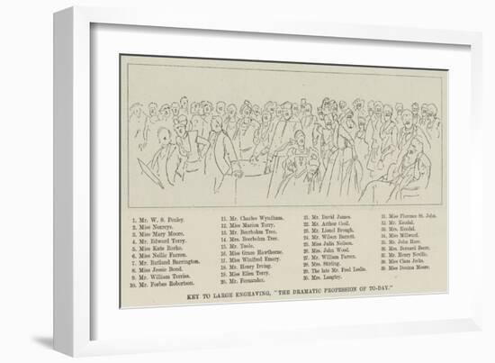 Key to Large, The Dramatic Profession of To-Day-null-Framed Giclee Print