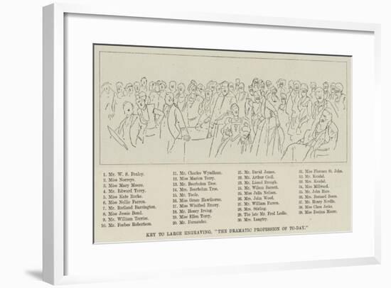 Key to Large, The Dramatic Profession of To-Day-null-Framed Giclee Print