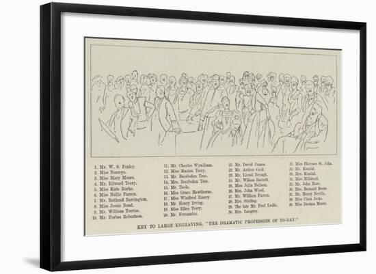 Key to Large, The Dramatic Profession of To-Day-null-Framed Giclee Print