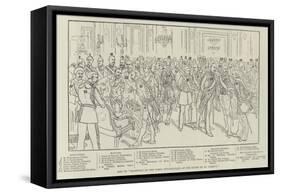 Key to Reception of the Corps Diplomatique at the Court of St James'S-null-Framed Stretched Canvas