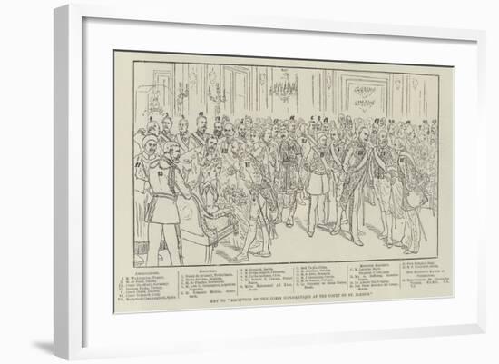 Key to Reception of the Corps Diplomatique at the Court of St James'S-null-Framed Giclee Print