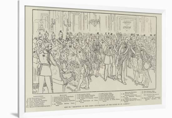 Key to Reception of the Corps Diplomatique at the Court of St James'S-null-Framed Giclee Print