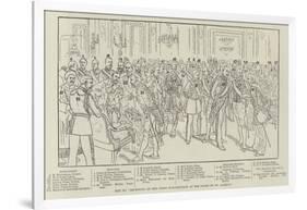 Key to Reception of the Corps Diplomatique at the Court of St James'S-null-Framed Giclee Print