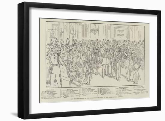 Key to Reception of the Corps Diplomatique at the Court of St James'S-null-Framed Giclee Print