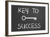 Key To Success Written On A Chalkboard-IJdema-Framed Art Print