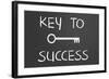 Key To Success Written On A Chalkboard-IJdema-Framed Art Print