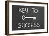 Key To Success Written On A Chalkboard-IJdema-Framed Art Print