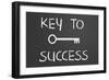 Key To Success Written On A Chalkboard-IJdema-Framed Art Print