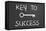 Key To Success Written On A Chalkboard-IJdema-Framed Stretched Canvas