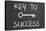 Key To Success Written On A Chalkboard-IJdema-Stretched Canvas