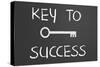 Key To Success Written On A Chalkboard-IJdema-Stretched Canvas