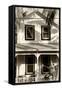 Key West Architecture - Heritage Structures in Old Town Key West - Florida-Philippe Hugonnard-Framed Stretched Canvas