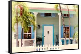 Key West Architecture - Heritage Structures in Old Town Key West - Florida-Philippe Hugonnard-Framed Stretched Canvas