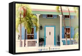 Key West Architecture - Heritage Structures in Old Town Key West - Florida-Philippe Hugonnard-Framed Stretched Canvas