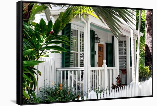 Key West Architecture - Heritage Structures in Old Town Key West - Florida-Philippe Hugonnard-Framed Stretched Canvas