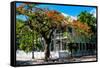 Key West Architecture - Heritage Structures in Old Town Key West - Florida-Philippe Hugonnard-Framed Stretched Canvas