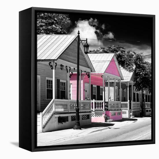 Key West Architecture - The Pink House - Florida-Philippe Hugonnard-Framed Stretched Canvas