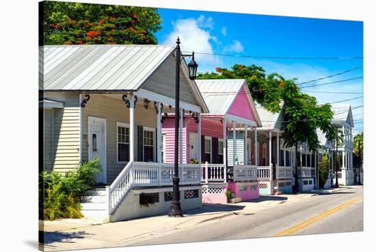 Key West Architecture - The Pink House - Florida-Philippe Hugonnard-Stretched Canvas